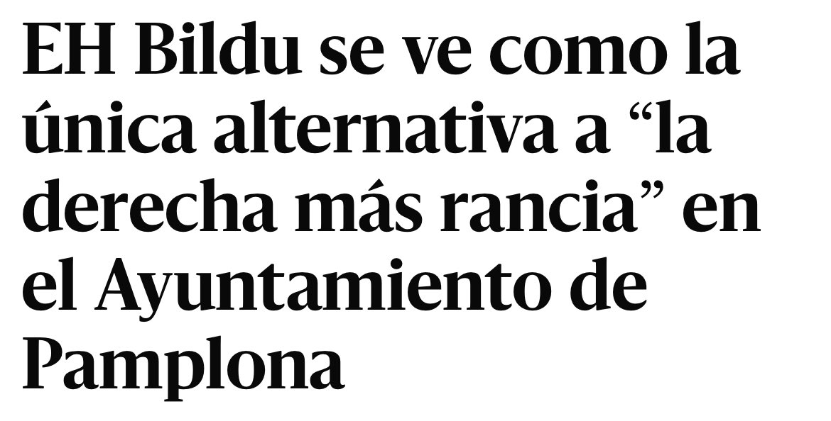 Ante quienes ven #Pamplona desde sus posiciones excluyentes, hay otra manera de hacer #política, inclusiva y transversal, para trabajar por los intereses y necesidades de la ciudadanía y no de los del partido. #Bizikidetzarako Alkate on bat merezi dugu, #Iruñean. <a href="/geroabai/">Geroa Bai</a> prest!