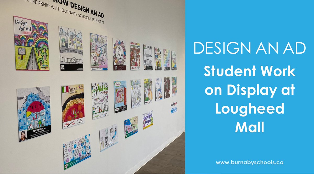 Burnaby Schools (@burnabyschools) on Twitter photo See the beautifully crafted newspaper ads by #BurnabySchools students on display <a href="/TCOLougheed/">TCOLougheed</a>. Put on in partnership with <a href="/BurnabyNOW_News/">Burnaby NOW News</a> for more than two decades, Design an Ad is a unique career exploration opportunity for elementary students.
More: ow.ly/zqb150NwAkO See the beautifully crafted newspaper ads by #BurnabySchools students on display <a href="/TCOLougheed/">TCOLougheed</a>. Put on in partnership with <a href="/BurnabyNOW_News/">Burnaby NOW News</a> for more than two decades, Design an Ad is a unique career exploration opportunity for elementary students.
More: ow.ly/zqb150NwAkO