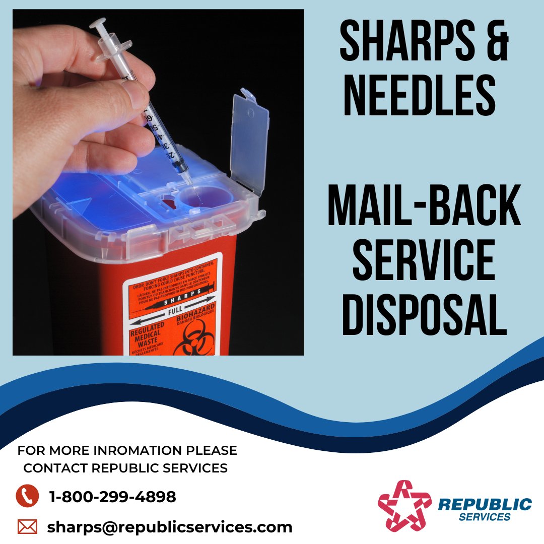 CityofBell's tweet photo. City of Bell residents can contact Republic Services via email sharps@republicservices.com or at 1-800-299-4898 to request a Sharps Disposal Mail-Back Kit https://t.co/7MGvbd7f6p