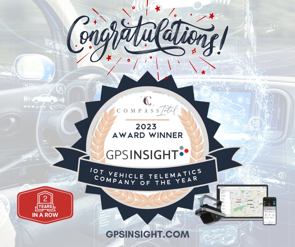 gpsinsight's tweet photo. We're so excited to announce #GPSInsight has been named the IoT Vehicle #Telematics Company of the Year - again!
https://t.co/YIWUIULDVo https://t.co/KLigAg0ffR