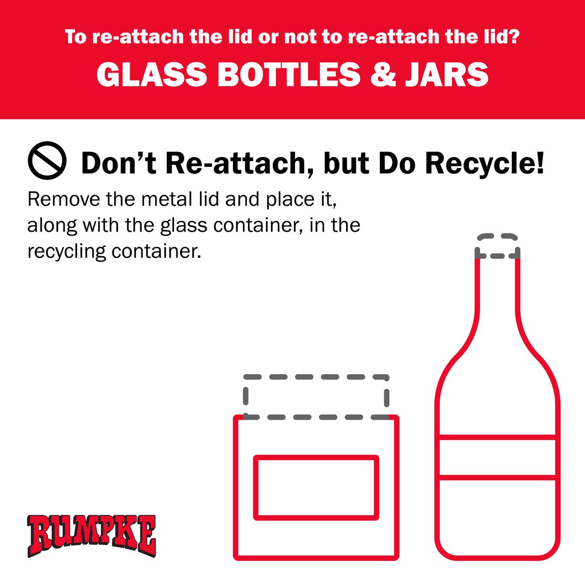 RumpkeNews's tweet photo. Got questions about lids and when they should be recycled? We've got answers! ♻️ #RumpkeRecyclables https://t.co/Rcwd4XTaf5