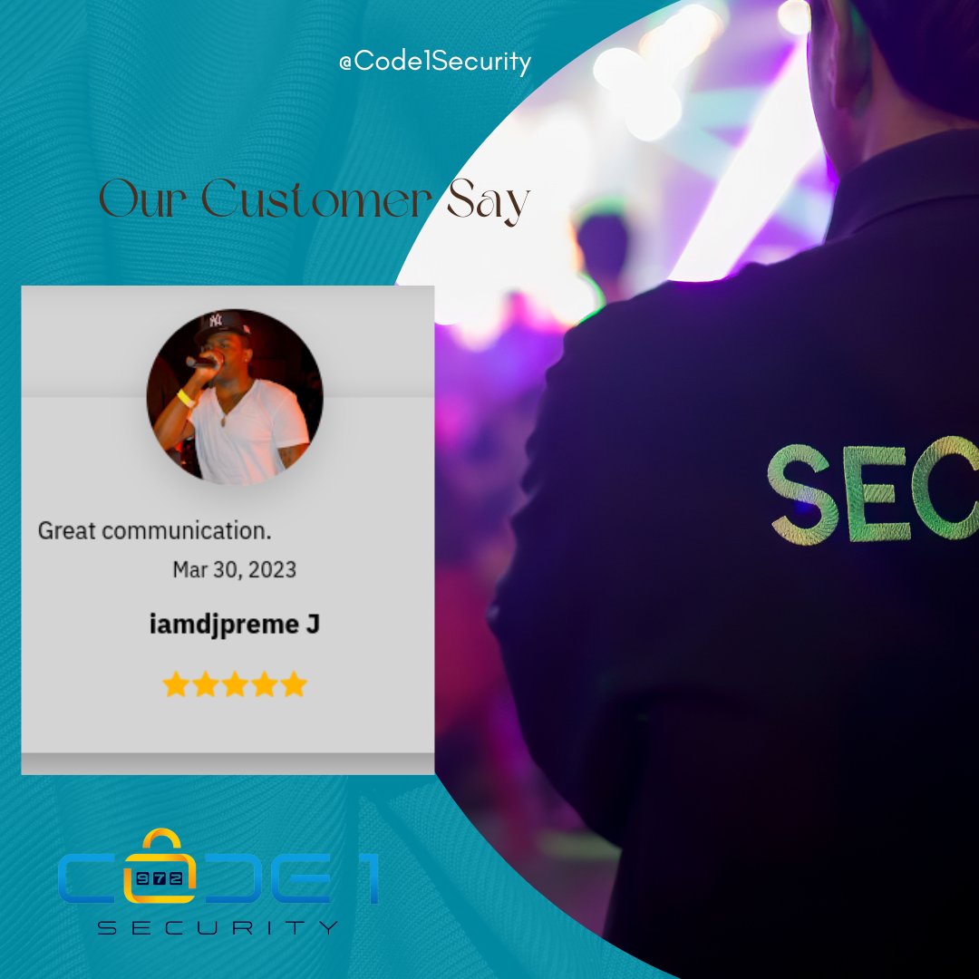 code1security_'s tweet image. Book Code 1 Security for your next event. We are ready for when you need us.
We are available 24/7. We give free consultations to better serve your custom needs. We are intentional in our communication to suit your expectations at best.
-
-
-
-
-
-
-
-
-
-
-
-
-
-
-
-
#securityg