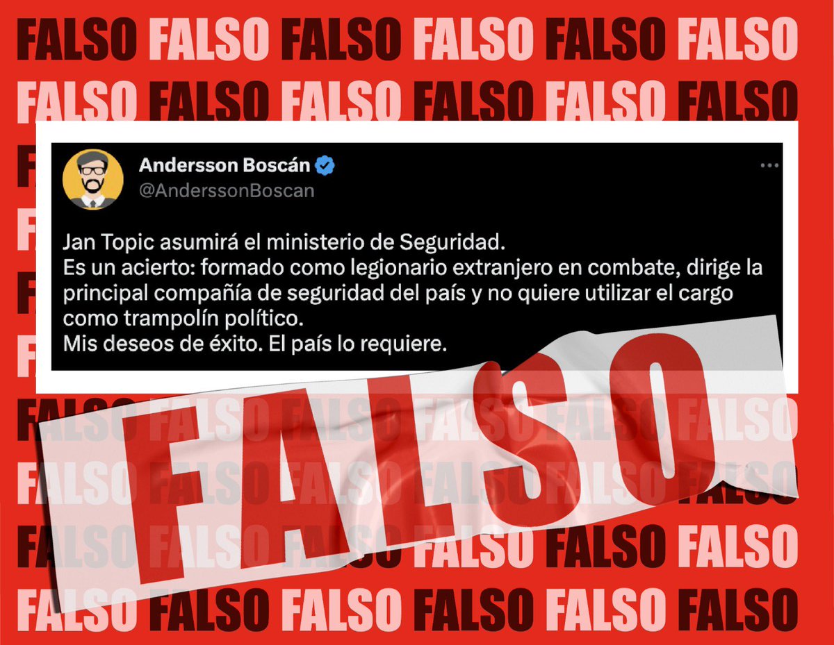 SegcomV's tweet image. Circula en redes sociales información falsa respecto al titular de la Secretaría Nacional de Seguridad Pública y del Estado.

Solicitamos a la ciudadanía informarse por medio de fuentes oficiales.