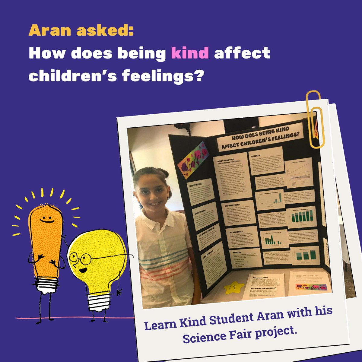 kindness_org's tweet photo. April Schools! ✏️  We're thrilled to share the results of a #LearnKind student's science fair findings. 🧪

P.S. You can get access to our free Learn Kind curriculum at the link below:
https://t.co/1tfZnjyHKl https://t.co/sDKuGkXivn
