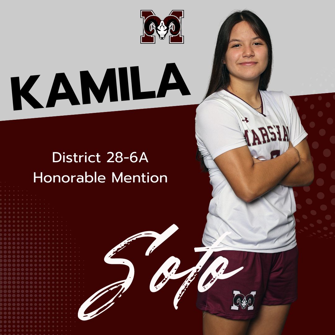 Congratulations to Kamila Soto for being named Honorable Mention All District! <a href="/JMHS_Rams/">John Marshall Athletics</a>