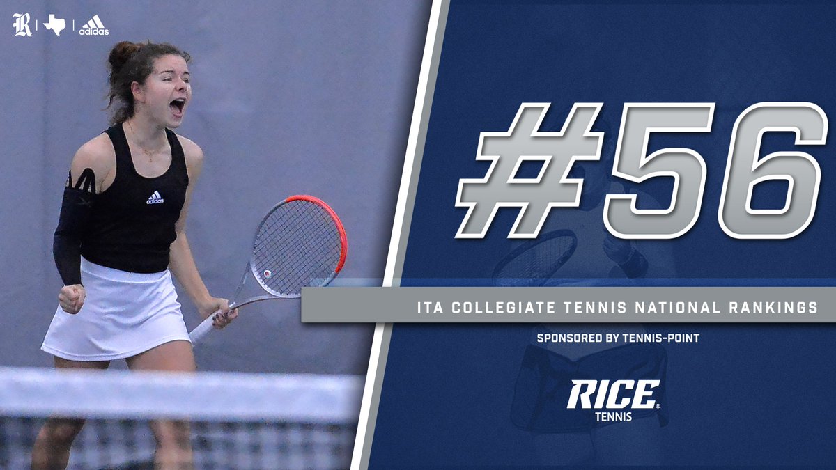 RiceTennisW's tweet photo. Nationally ranked as we head into the last weekend of the regular season.

#GoOwls👐 x #RFND https://t.co/dLgNlKG6ex