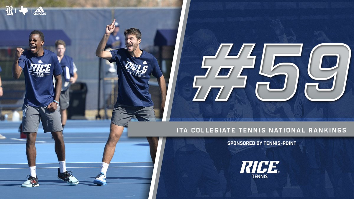 RiceTennisW's tweet photo. Nationally ranked as we head into the last weekend of the regular season.

#GoOwls👐 x #RFND https://t.co/dLgNlKG6ex