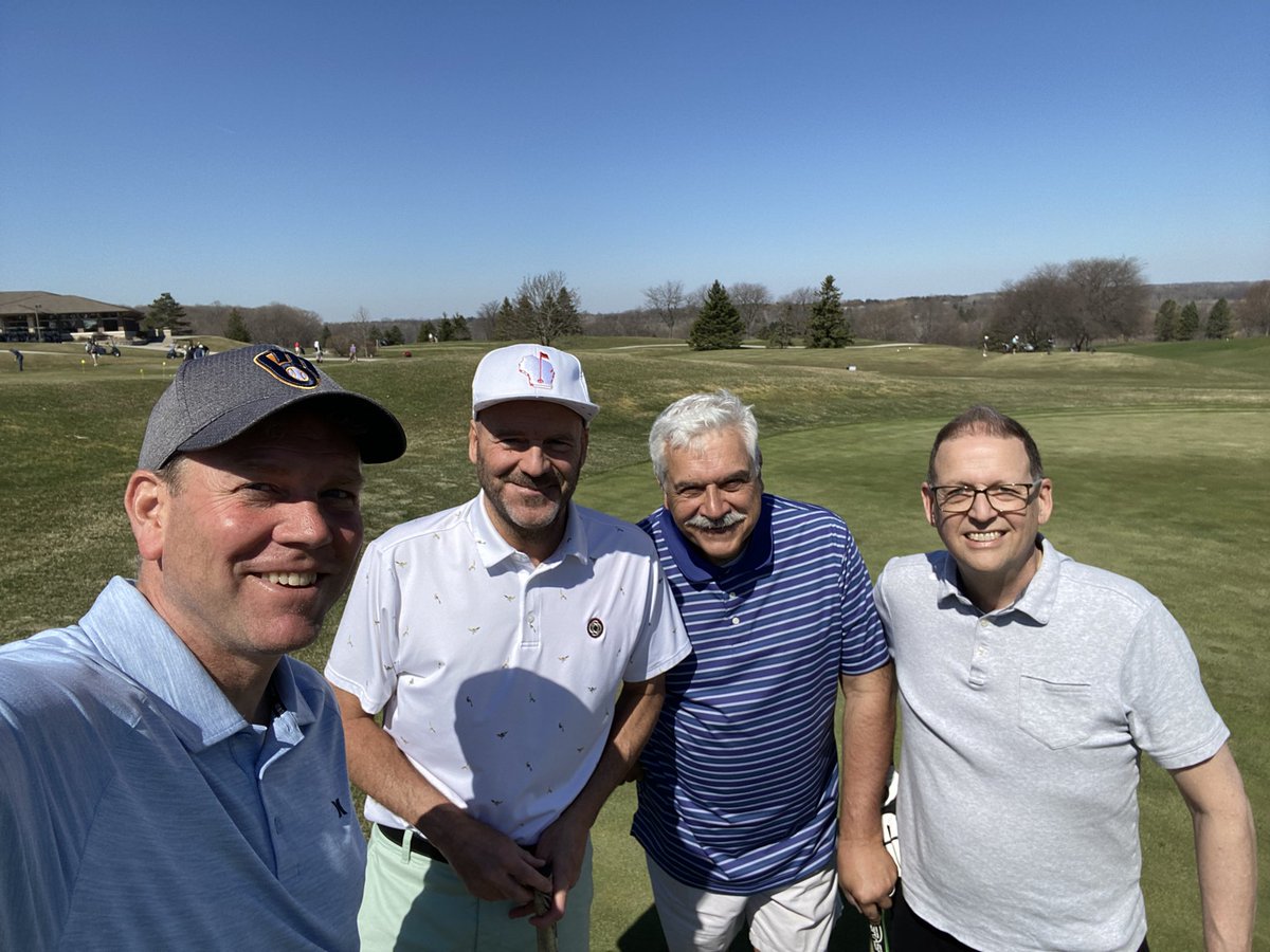 What a great day to catch up with these awesome guys. Retirement is treating all of them well. Especially, Dan. He shot 76 today.