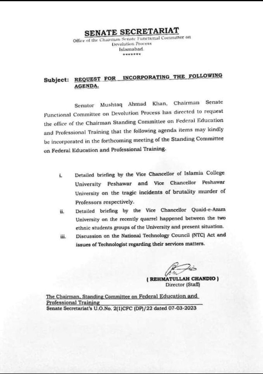 EngrTAadilHamid's tweet photo. Establishment of Technology universities without a regulatory council (NTC) is nothing but an addition to futureless graduates.
Professional education must be regulated through a regulatory council.
@EduMinistryPK @MinistryofST @NAofPakistan @SenatePakistan @SenatorMushtaq https://t.co/TyJzB8pMl1