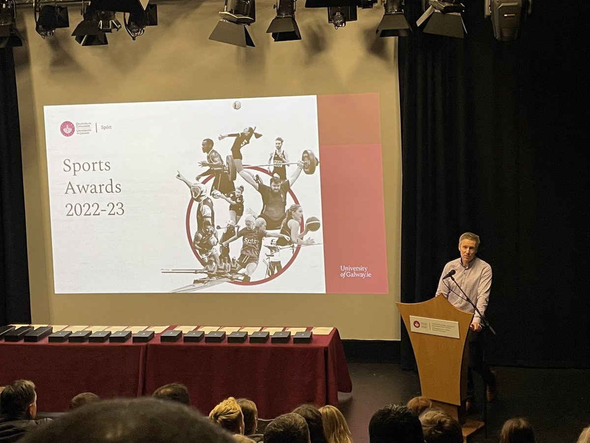 Well done to all the Sports Awardees tonight. Congrats to <a href="/unigalwaysport/">University of Galway Sport</a> , <a href="/o_feargal/">Feargal O'Callaghan MBA</a>, <a href="/Mikeheskin/">Mike HESKIN</a>
