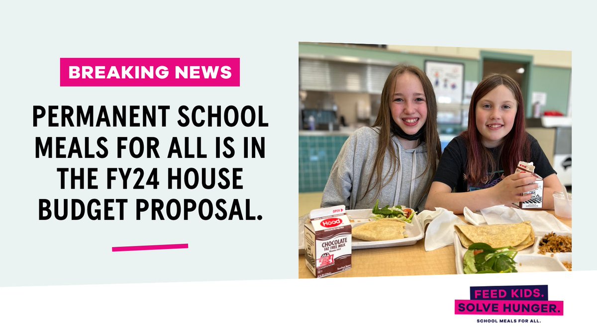 projectbread's tweet photo. 1/3: #BreakingNews: Permanent #SchoolMealsforAll is included in the FY24 House budget proposal. 

The School Meals for All program has been a lifeline for families across the Commonwealth– increasing school lunch participation by an additional 80,000 kids each day. #FeedKidsMA https://t.co/mJiZL0pb7x