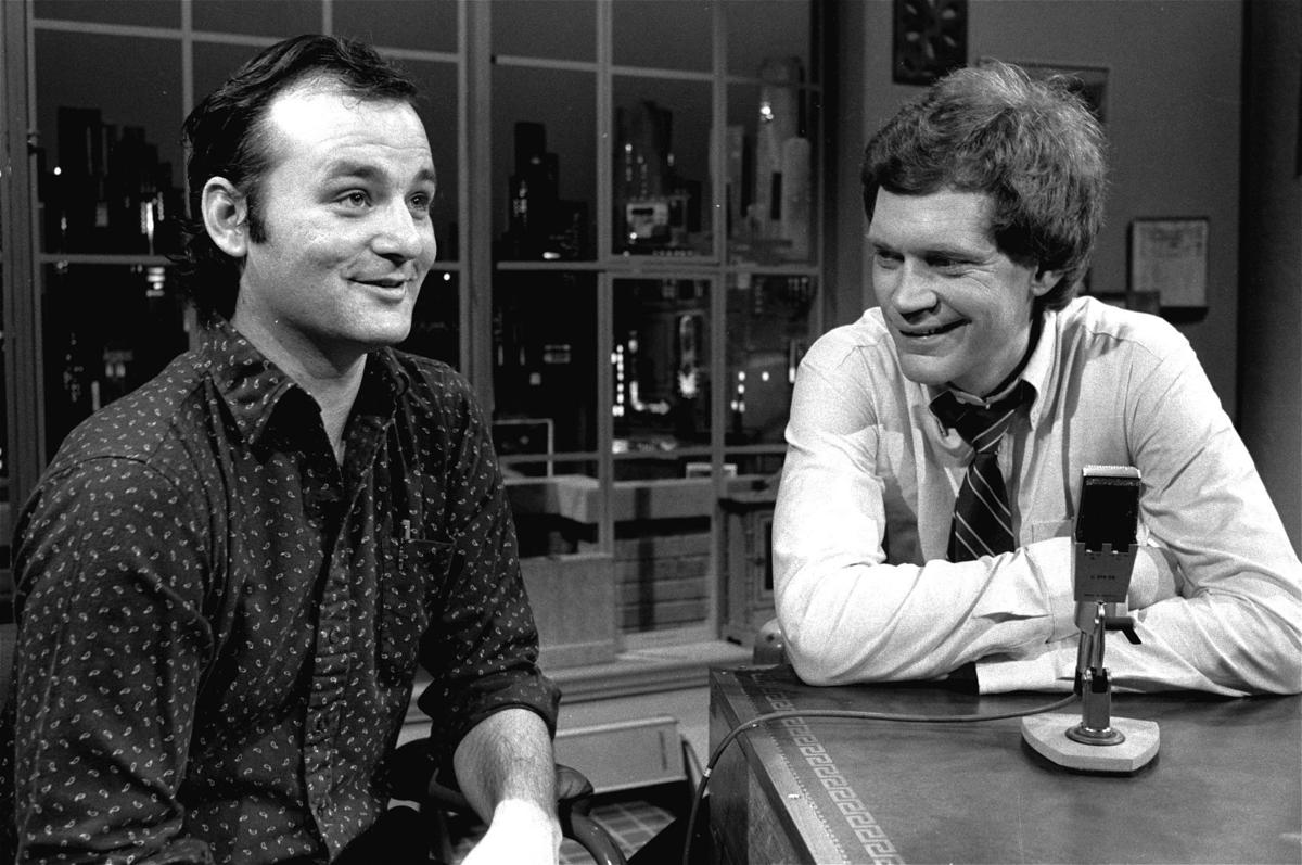 Happy 76th Birthday to David Letterman, seen here with Bill Murray in the early Eighties 