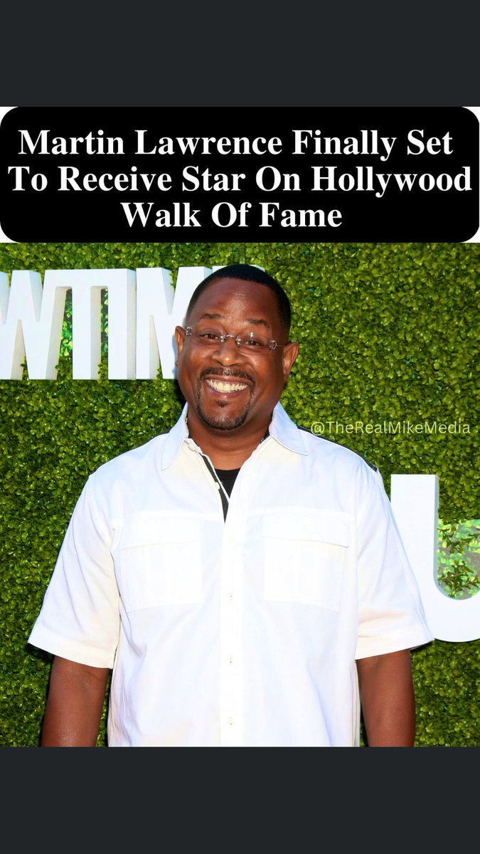 #MartinLawrence Is The
MAN Finally Getting Hollywood 
Walk Of Fame✊🏾💫😎🕊