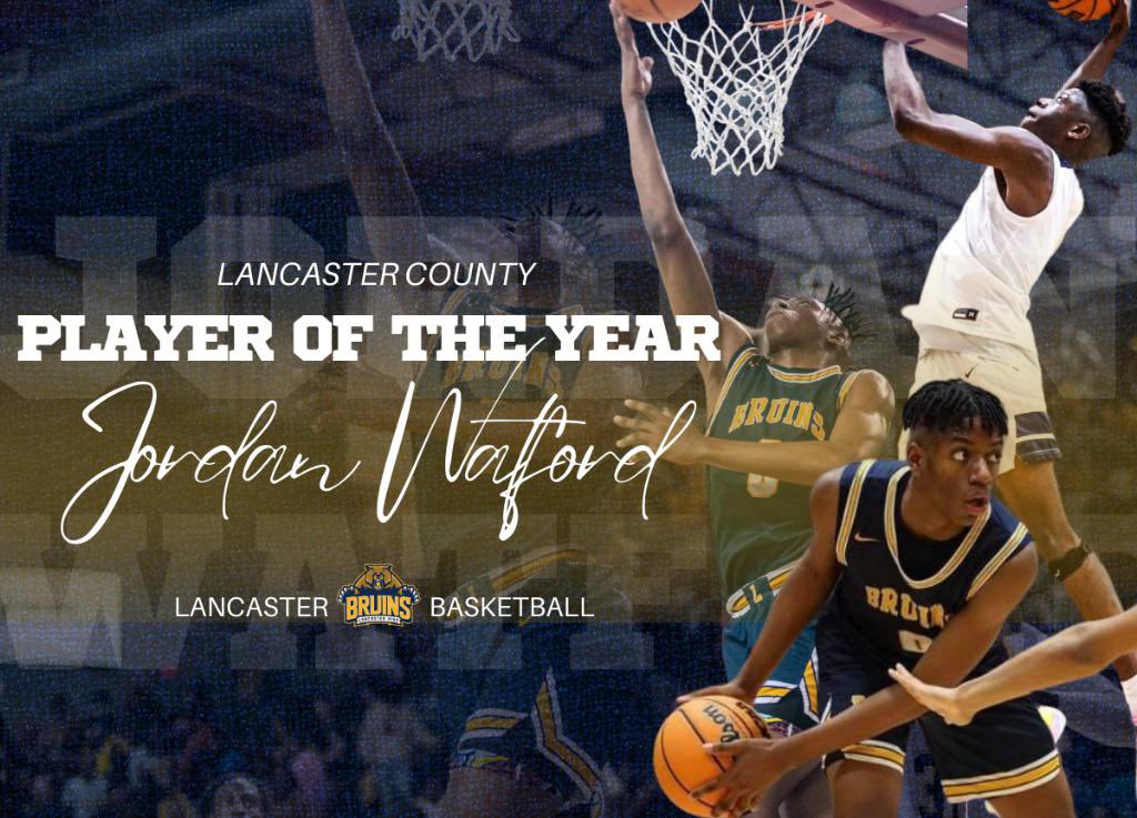 blessed to be county player of the year💪🏾 <a href="/CoachCauthen/">Lancaster Bruins Basketball</a>