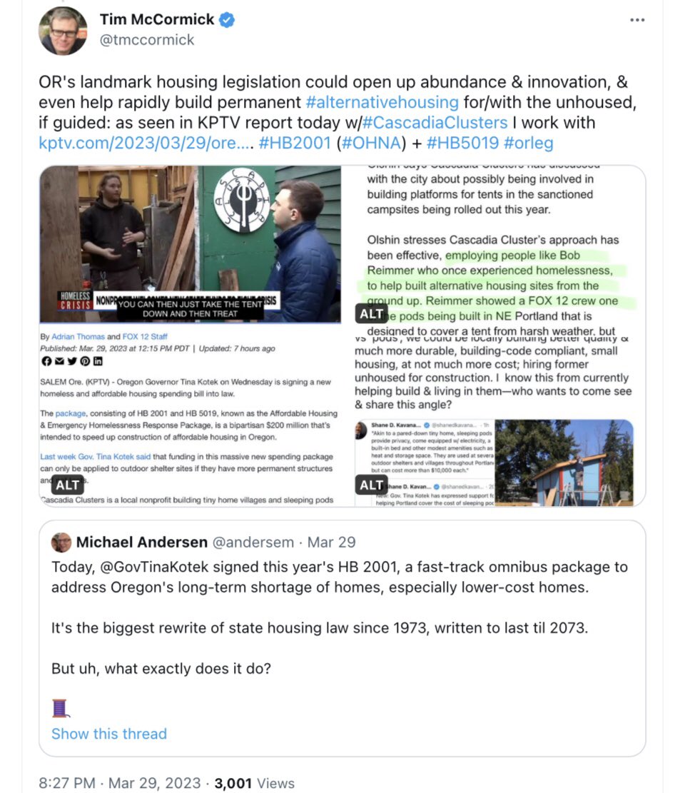 tmccormick's tweet photo. On the approach of #demountable or movable houses, deployed possibly on "#MeanwhileSpaces" eg sites planned for long-term redevelopment, see also proposals for pre-approved units & foundations/connectors in Oregon. I'm working & writing on several such projs in Portland eg #12and12Village see https://t.co/CtZJOVPCDv. c/@andersem @ethanplans