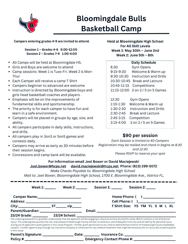 Registration is now open for our Summer Basketball Camps!