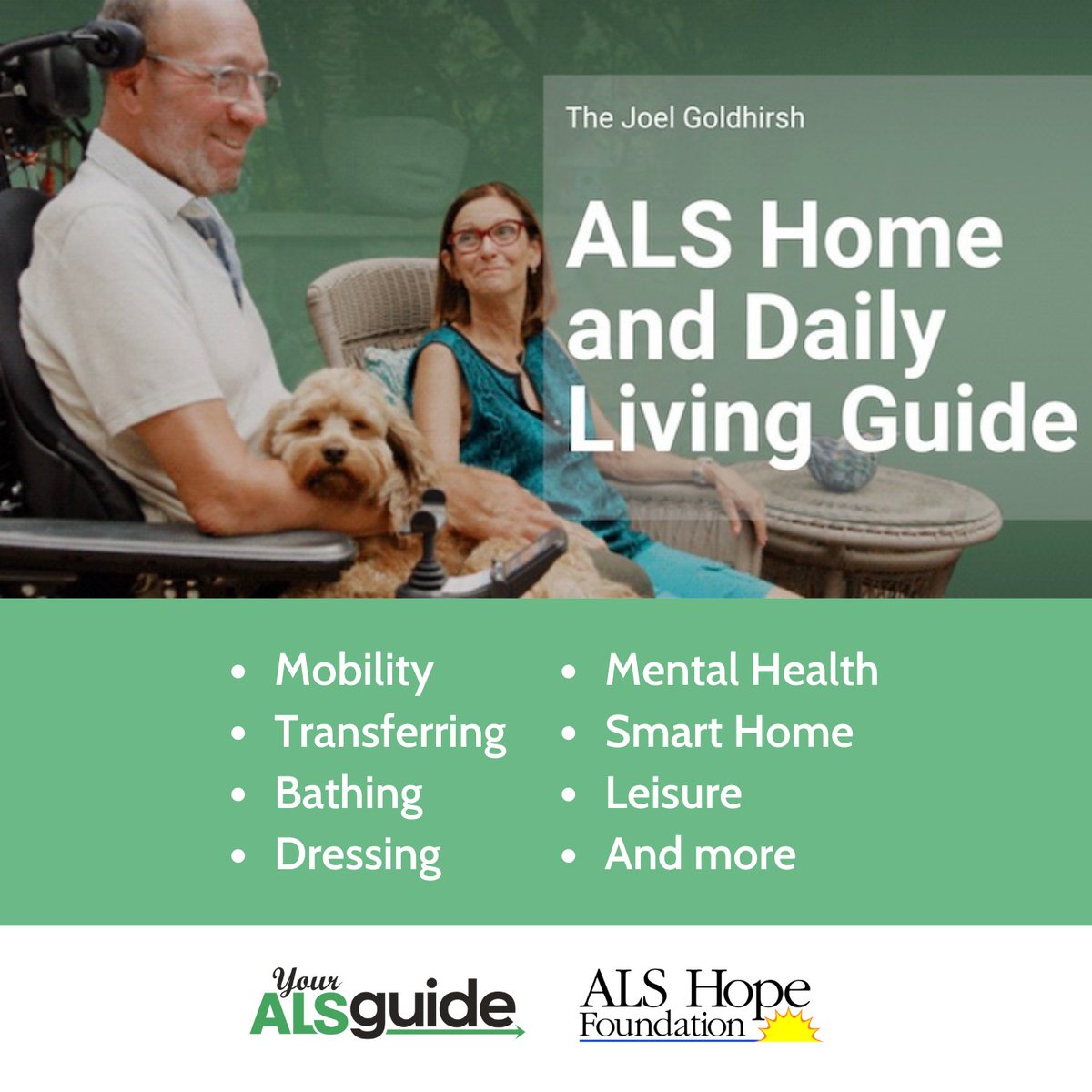 YourALSguide's tweet image. After a year of collaboration with families and professionals across the #ALS community, our new ALS Home and Daily Living Guide is now live! A special thank you to @ALSHF for their guidance and support. Visit youralsguide.com/als-daily-livi…