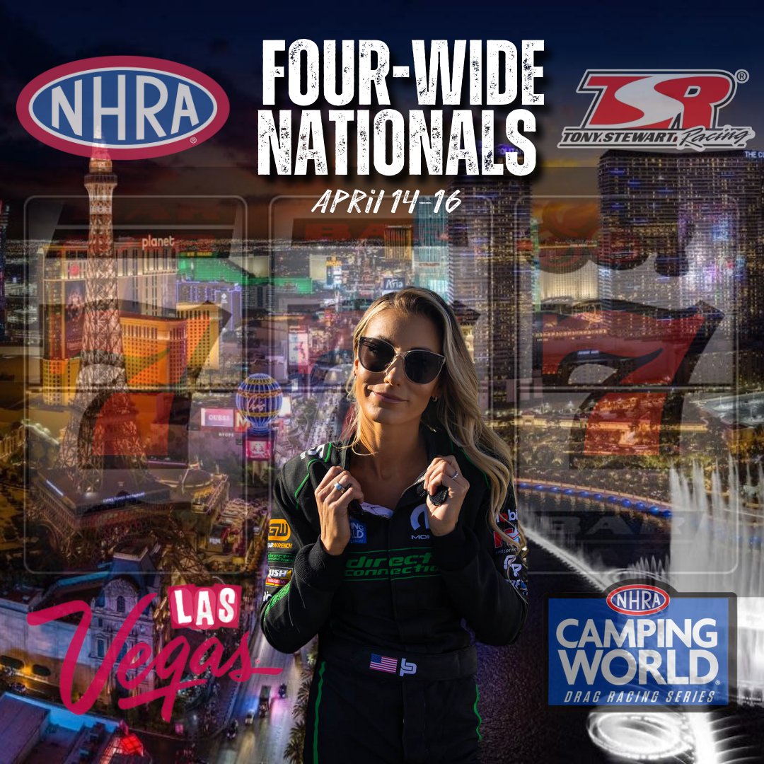 See you Friday 😎 🎰 🎲

@code3associates l @TSRnitro  
@Dodge l @OfficialMOPAR
@CampingWorld l @NHRA

#FourWideNats #code3associates #Code3 #TSRNitro #Dodge #SRT #DirectConnection #PowerBrokers #Mopar #LP #LeahPruett  #NHRA #LasVegas #Vegas