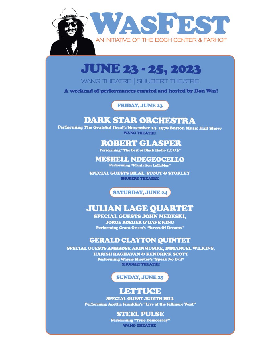 This is one incredible weekend of music. Feeling very lucky to play with @julian_lage's trio for this tribute to Grant Green’s 'Street of Dreams' at #WasFest on June 24. Don’t wake me up!! #donwas #grantgreen #streetofdreams