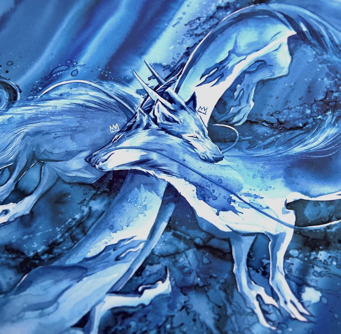 “You are my favourite feeling “💙 
Dragon collection of signed prints is available now in my online store lorazombie.com/collections/dr…
#art #dragonlovers #dragonart #artistsoninstagram #water #waterart #blue