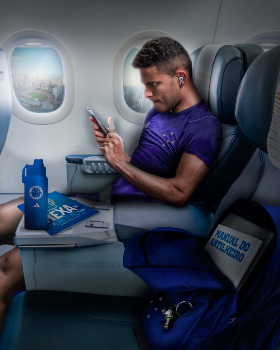 uaitavares's tweet photo. Amanhã tem estreia do @Cruzeiro na @CopaDoBrasilCBF e o Bruno Rodrigues mandou avisar que é foco total na vitória! #PartiuRecife ✈️🏆🔵⚪️ https://t.co/92LsEVJQgB