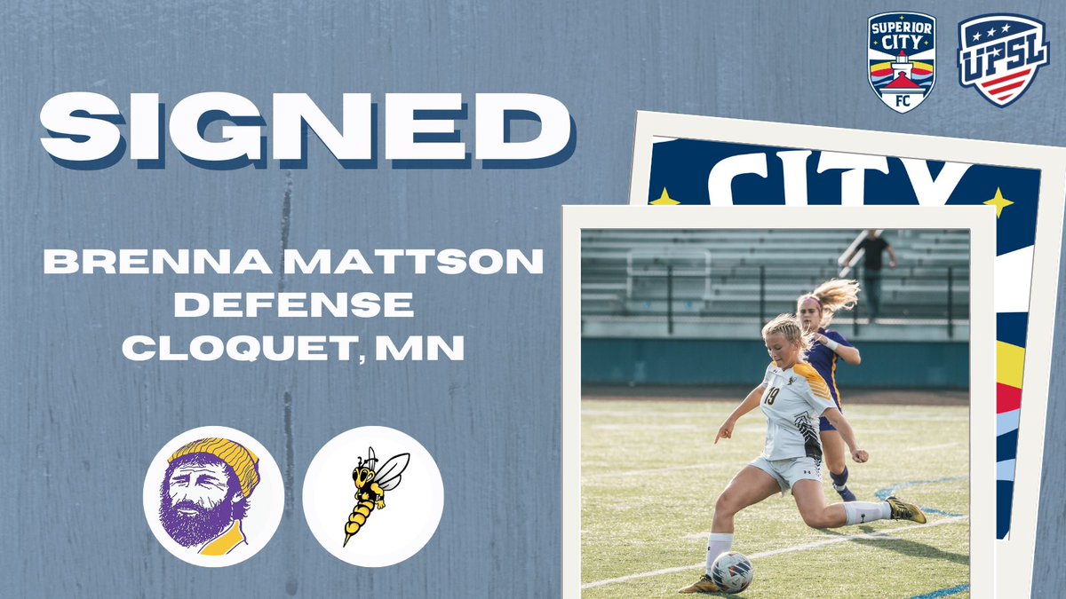 SCFCWomen's tweet photo. @brenna_mattson is the newest addition to the roster! ⚓️
The Cloquet-raised defender will absolutely be impactful this year, leading @UWS_W_Soccer in minutes played this past fall 👏
#SCFC23 #UPSLsoccer https://t.co/Qo6ssUKHRx