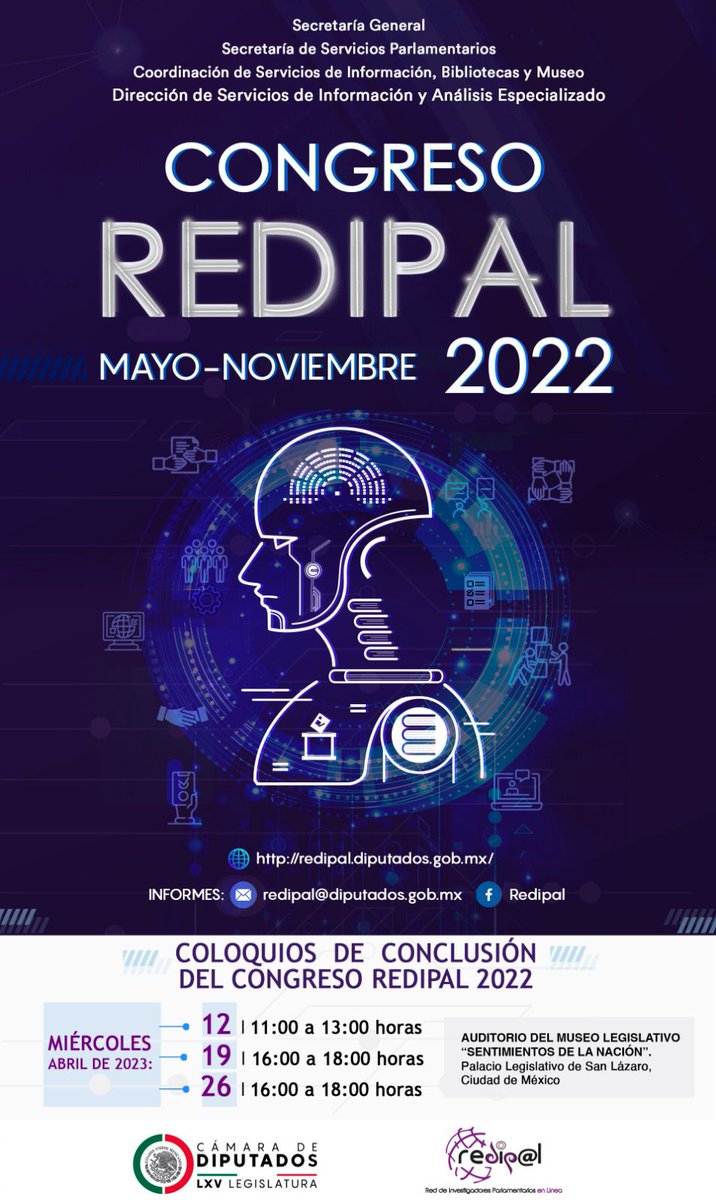 #IFLAPARLinvitationfrom Mexican Information, Libraries and Museum Coordination to Parliamentary Researchers Network 
Zoom: 831 3949 1581
Access: 123485