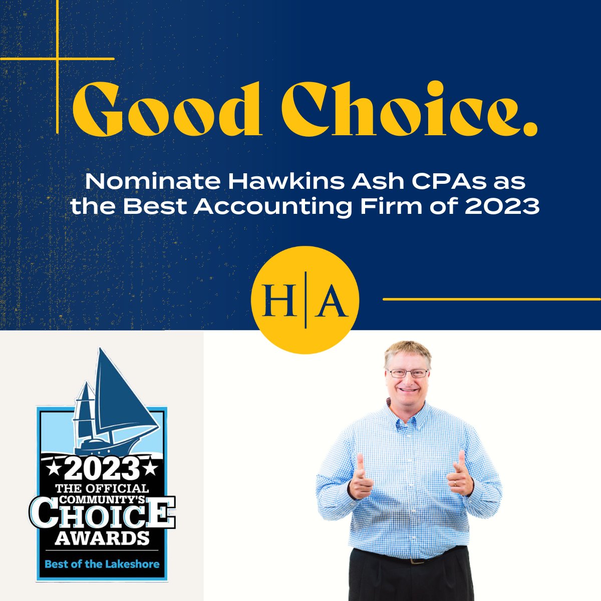 HawkinsAshCPAs's tweet photo. It's time to make your voice heard! 

Click the link to nominate Hawkins Ash CPAs as the Best Accounting Firm for the @htrnews  2023 Best of Lakeshore competition.

Vote before April 24th: https://t.co/iEvHoxi1Hx 

Thank you for your support! https://t.co/0bvEtHnX61
