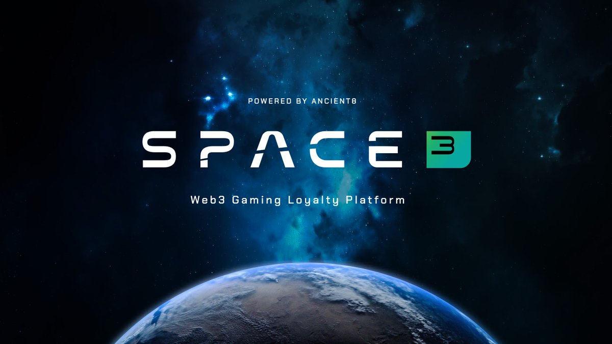 🥳$50,000 Prize Pool🥳
To blast off into a new era of gaming, <a href="/Space3_gg/">Space3</a>  - the 1st Web3 Gaming Loyalty Platform is officially launched. To celebrate this moment, <a href="/Ancient8_gg/">Ancient8 (🎮,🟢)</a> has just launched their Turning Your Gaming Adventures Into Epic Rewards campaign. 
Don't miss it