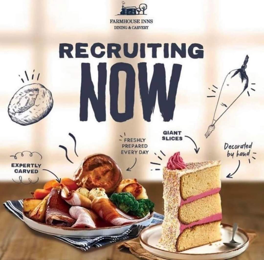 BurnDining's tweet photo. Red Burn Farm are hiring for more talented, friendly &amp; enthusiastic people to our Farmily.
If you are interested in the of the below roles, pop us your CV to: 5671@greeneking.co.uk
🌟  FOH TEAM LEADER
🌟  FOH/BAR TEAM MEMBER
🌟  CARVERY CHEF
🌟  LINE CHEF
#newjob #vacancy #jobs https://t.co/uFGMEArcki