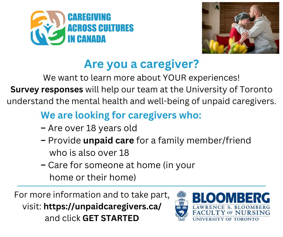 Are you an unpaid caregiver? Please consider engaging in this survey that considers intersectionality and SGBA!  unpaidcaregivers.ca