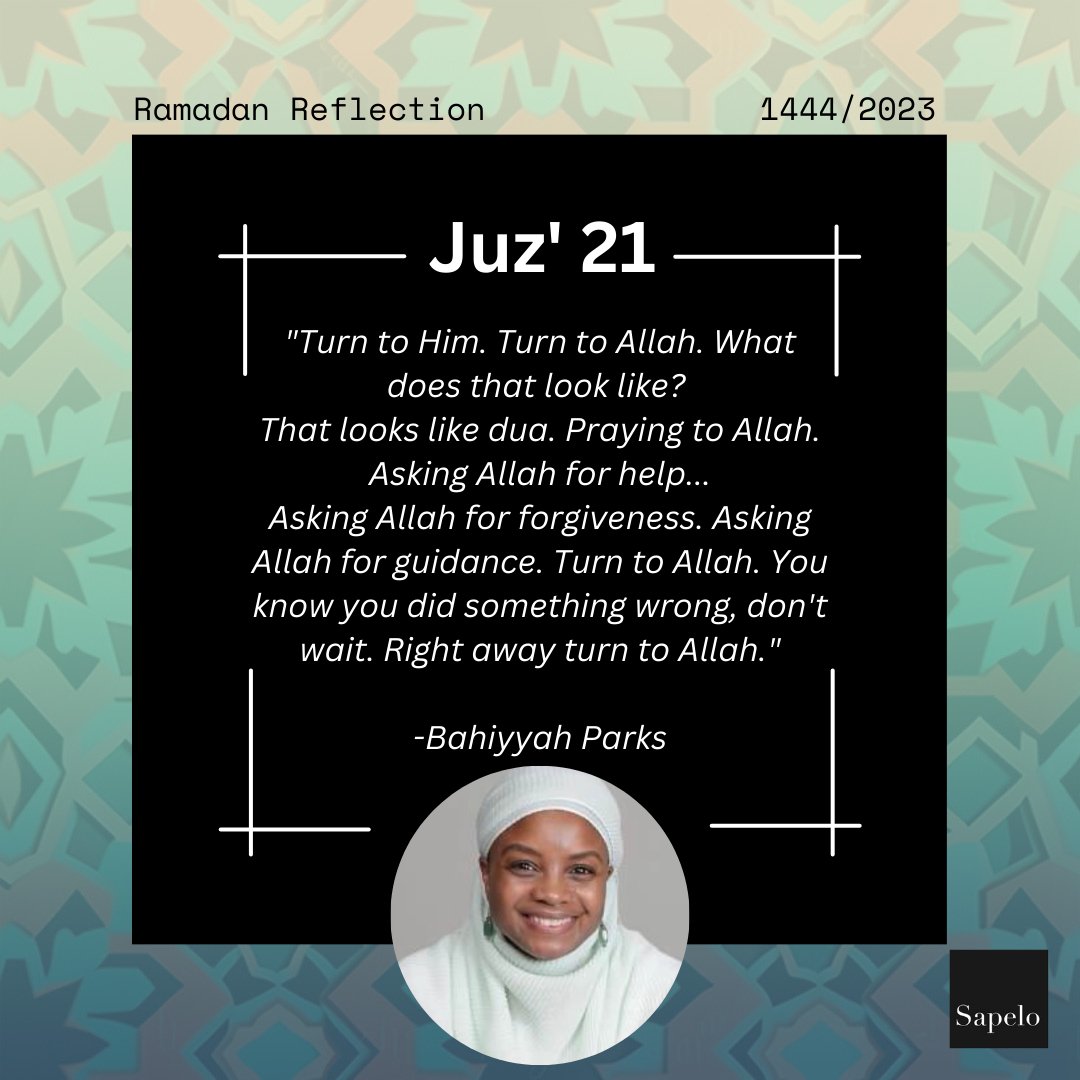 SapeloSquare's tweet photo. Sr. Bahiyyah Parks delivers a peaceful reflection with the prescription on what we should do as believers.
https://t.co/qnwoNJDgrT
Visit https://t.co/QsqRcfKfYO to give today.
#Ramadan2023 #Islam #Muslim #BeingBlackAndMuslim #RamadanReflections #SapeloSquare https://t.co/avjobFrIHq