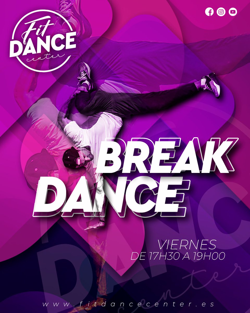 FitDanceCenter's tweet image. 🟣BREAKDANCE🟣

🗒️Inscripciones Abiertas

▫️Horario 1▫️
Viernes
17h30 a 19h30

#fitdancecenter #nuevofdc #fdc #fitkidvalencia