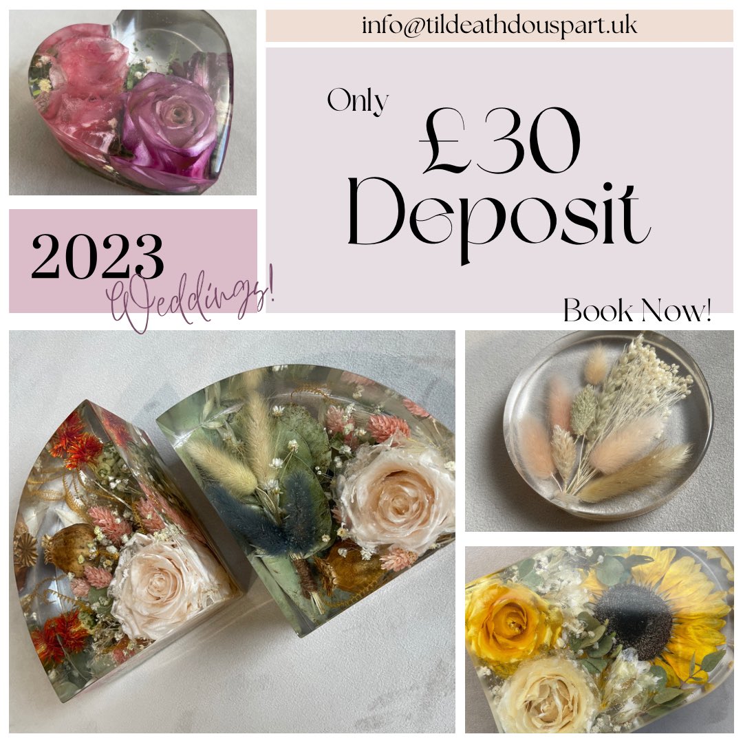 TilDeathUK's tweet photo. Are you due to get Married? 

Don’t forget to plan floral preservation into your wedding budget! 

#wedding #weddingplanner #weddingplanning #weddinginspiration #weddingkeepsake #weddingbouquet #weddingflowers #bride #bridetobe #booknow #2023bride #2024bride https://t.co/DHfIBcMrcG
