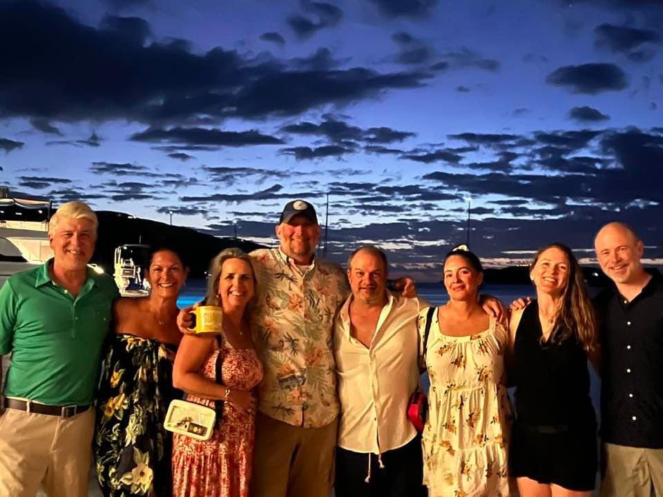 Cheers @WillieGeist from #VirginGorda #BVI #Happy50th to our brother Andy with Brent, Austin,Kelley(Andy’s wife),Steve, Jen, Kim & Garrett  #sundaytoday #mugshot