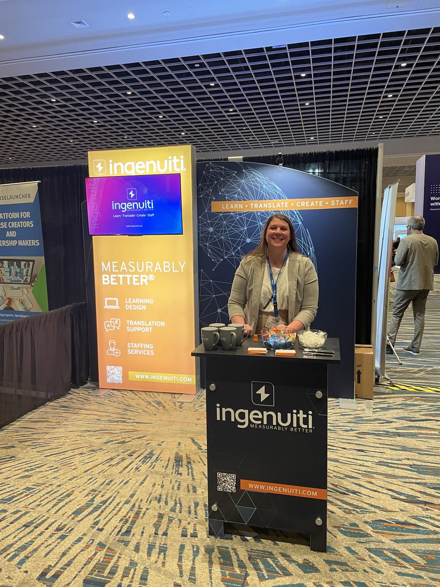 ingenuitiglobal's tweet image. Stop by booth 20 and learn more about what makes the Ingenuiti team Measurably Better! #LSCon #Training #learning #translation