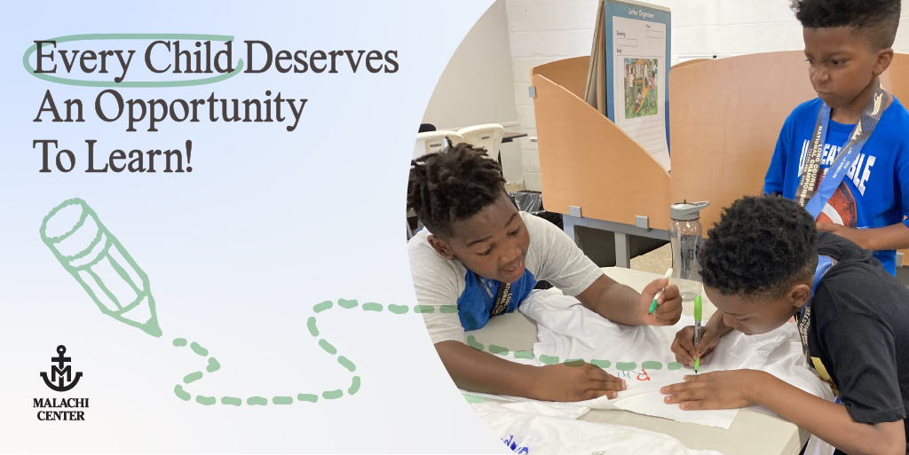 At Malachi Center, children have the opportunity to participate in activities that spark a love of learning. Together we can make sure that every child can receive these services. It costs just $300/month or $15/day for one child to participate. Donate at: malachicenter.org/donate