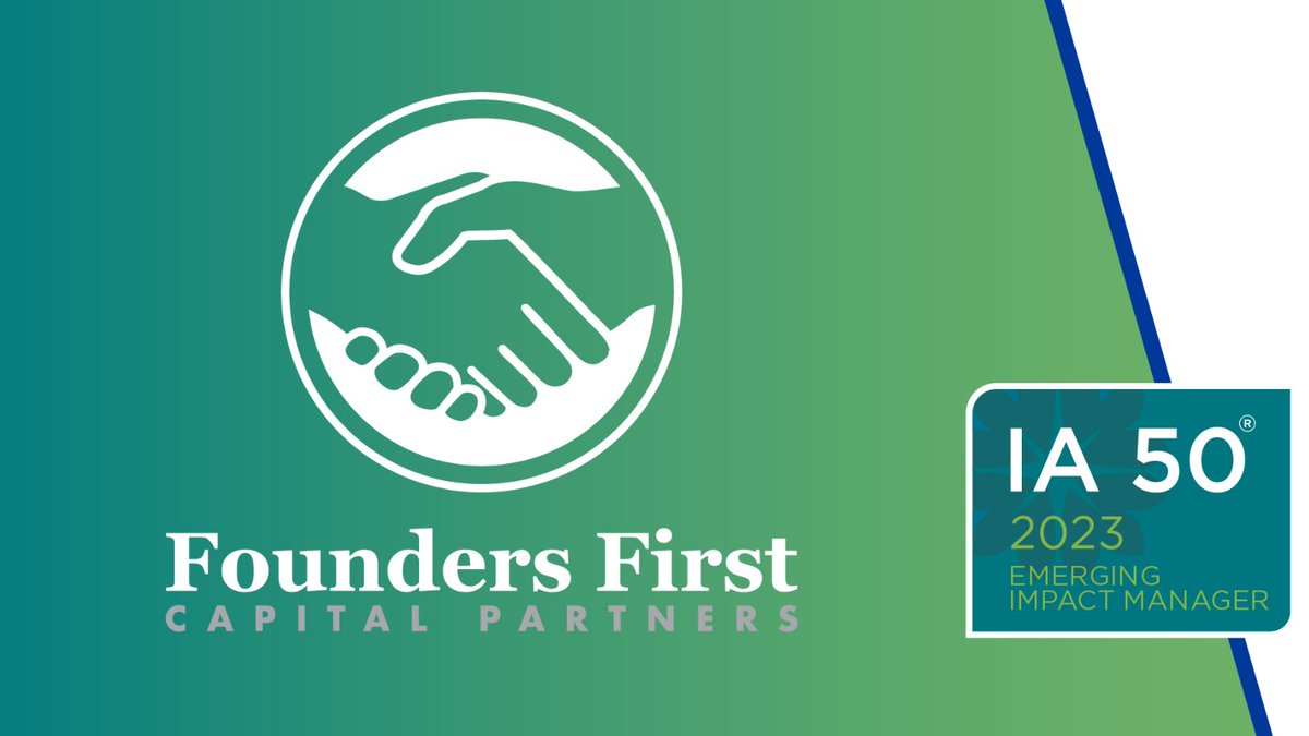 We're excited to announce that we've been selected to the <a href="/ImpactAssets/">ImpactAssets</a> 50 2023 as an Emerging Impact Manager! We’re excited to share our unique approach among a diverse group of firms demonstrating the potential to create a positive impact: foundersfirstcapitalpartners.com/founders-first…

#IA50EIM