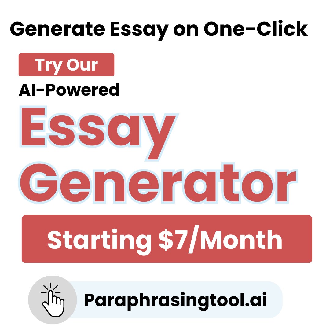 ParaphrasingAI's tweet image. Are you struggling to write essays? Get perfect essays with just one click. Try our AI-based Essay Generator starting at $𝟕/𝐦𝐨𝐧𝐭𝐡!
Use Here: paraphrasingtool.ai/essay-generato…
#paraphrasingtoolai #essaygenerator #essay #essaywriting
