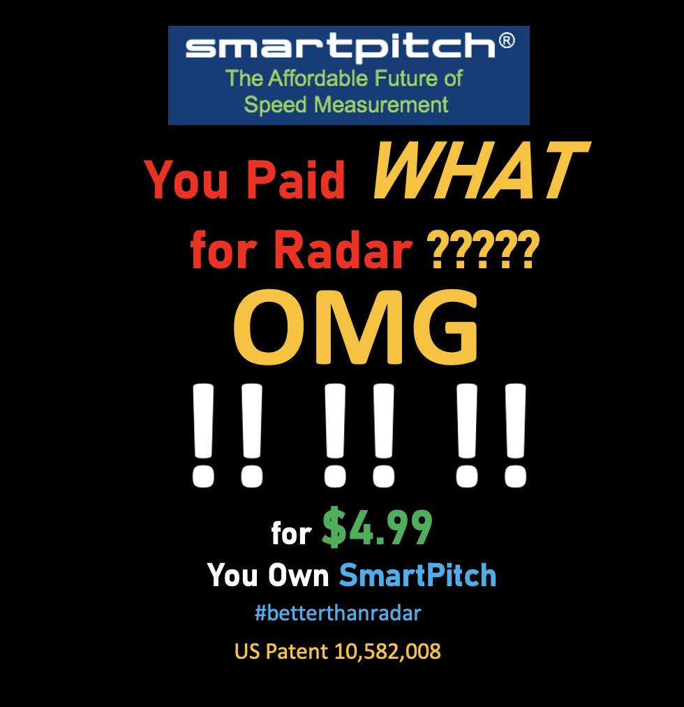 That hurts!!! Return it and get SmartPitch!!!

#affordable #betterthanradar #smartpitch #baseball #cricket  #speed #radar #exponentialgrowth