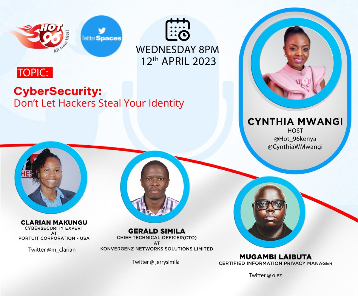 Hot_96Kenya's tweet photo. "Privacy Breaches Can Happen to Anyone, Are You Prepared? Join Our Twitter Space on #DataProtection and Learn How to Safeguard Your Personal Information  #PrivacyAwareness #StaySafeOnline" https://t.co/BvX2KOy4Ay