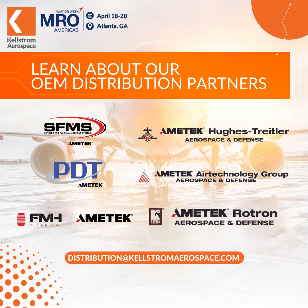 KellAero's tweet image. Kellstrom Aerospace offers airlines and MRO&apos;s high-quality and cost effective solutions through their various OEM lines. Check out all the different lines we distribute, and talk to us at MRO America&apos;s for more information
#OEM #OEMDistribution #Aerospace #Airlines #MRO #Aviation