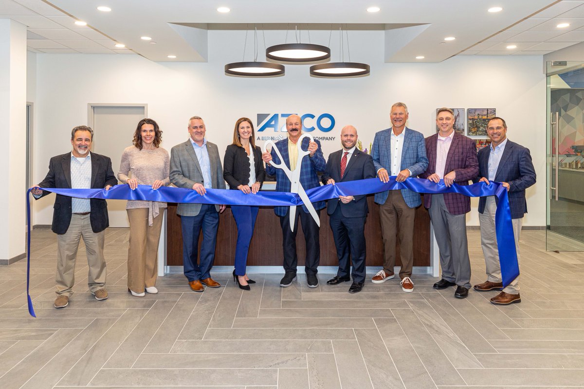 azcoinc's tweet photo. Joined by clients, community leaders and representatives of Downtown Appleton Inc., we cut the ribbon on our new headquarters in downtown Appleton, Wisconsin, to allow room for growth as we continue to expand into new markets nationally.
Read more. https://t.co/Cxjk2MR8kx #AZCO https://t.co/vvnqWaEyah