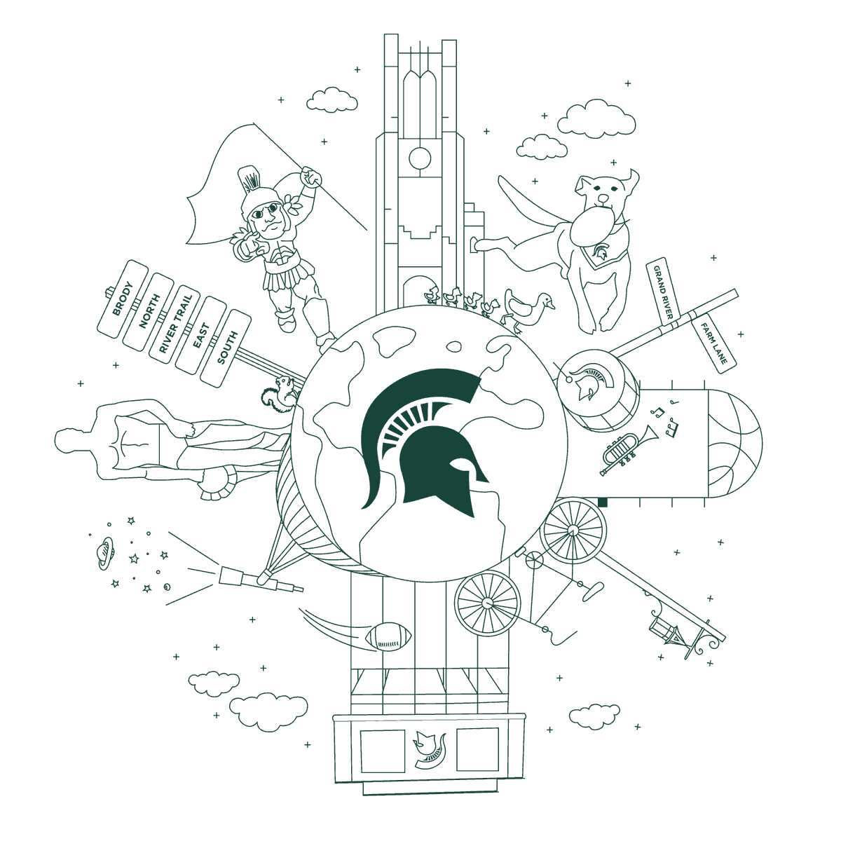 michiganstateu's tweet image. A few of our favorite things. #GoGreen