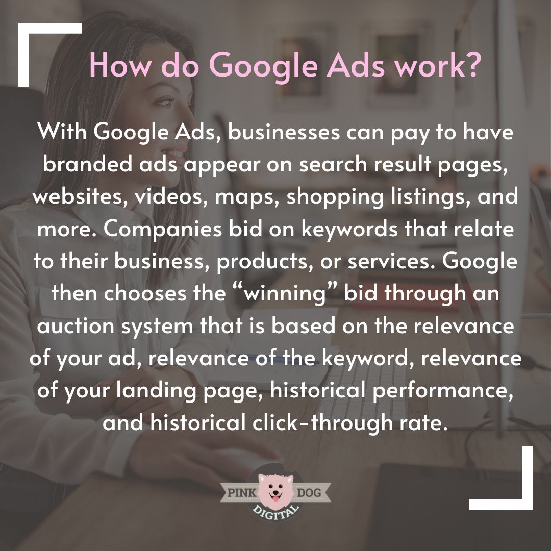 PinkDogDigital's tweet image. How do Google Ads work?

#google #googletip #googleads #smm #seo #websitedesign #smm #contentmarketing #blogging #onlinereputation #digitaladvertising #emailmarketing #webdesign #maryland #baltimore #marketing #searchmarketing #sem #socialmedia #brandswithbite