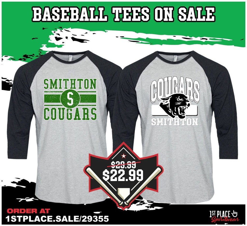 SCCSD130's tweet photo. Limited Time: Save $7 on all baseball tees in the Smithton spirit wear store through Sunday. Visit https://t.co/3BRBXSx6MY https://t.co/kQDwzr6gcd