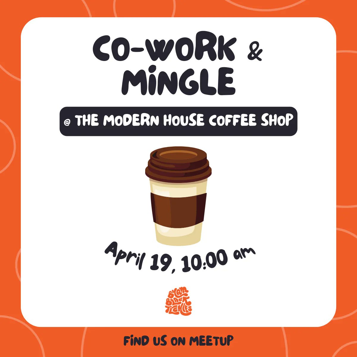 It's the first meetup of the year!

Join us to co-work and catch up at The Modern Coffee House on April 19th at 10:00 AM.

This will be a great opportunity to meet new people, catch up with old friends, and check out a black-owned coffee shop.

See you there &amp; invite a friend!