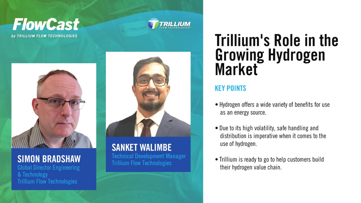 Trilliumflow's tweet photo. On the latest episode of our #podcast, #FlowCast, we'll discuss the growing #hydrogen market! Make sure to subscribe so you don't miss an episode!
Spotify:
https://t.co/45OWDDTAFS
Apple Podcasts:
https://t.co/a0ikxMuh8R https://t.co/xjJEXRMfcE