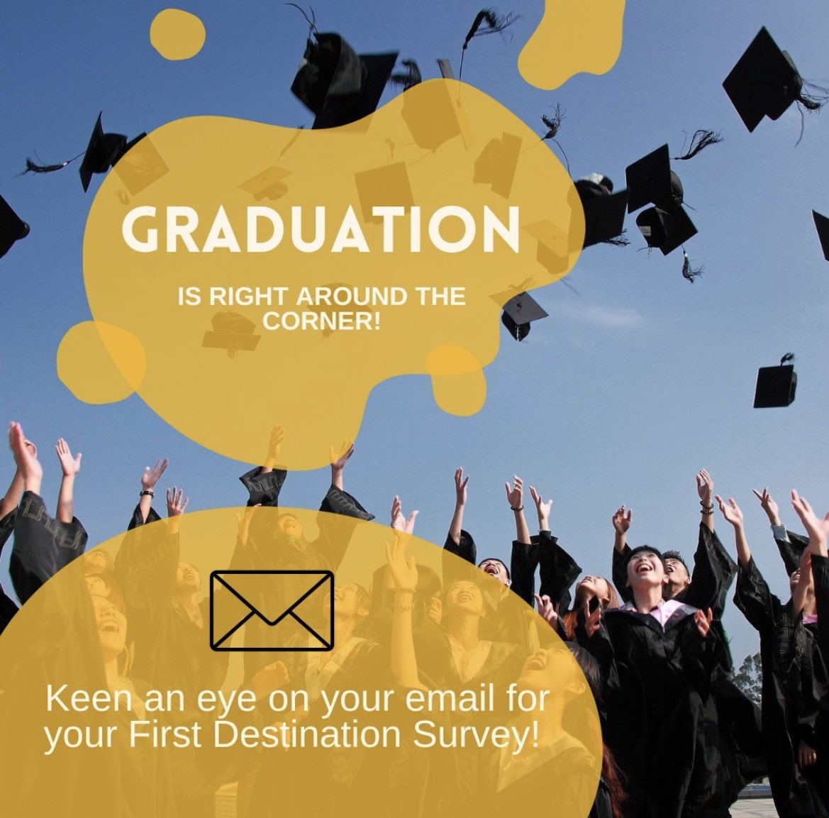 🎓 Are you ready for Graduation? If not, get prepared for your next adventure with the Department of Career Planning &amp; Development! 

📧 The First Destination Survey will be accessible via Handshake closer to graduation!