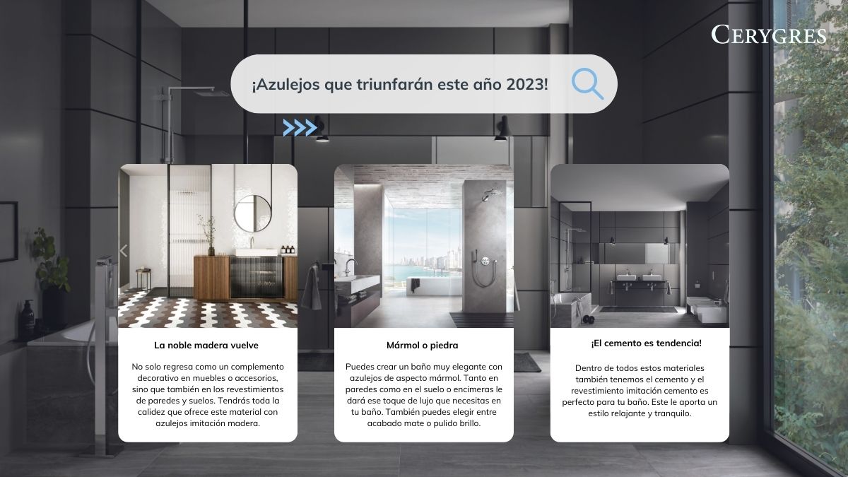 cerygres's tweet image. ➡️ ¿Qué azulejos serán los más utilizados este 2023?

¡Te dejamos las claves para conseguir que tu remodelación sea todo un éxito!👌

¿Qué nueva tendencia vas a instalar en tu baño?

#baños #azulejos #decoracion